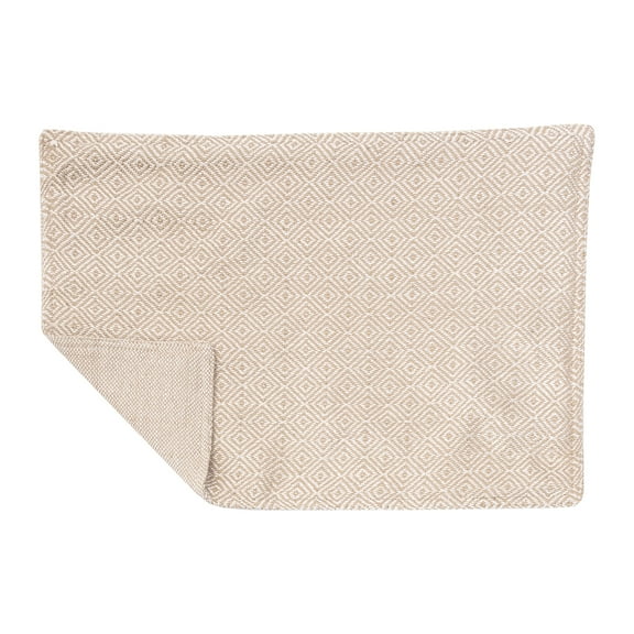 Diamond Dune 100% Cotton Reversible Placemats Set of 6, 14" x 20"