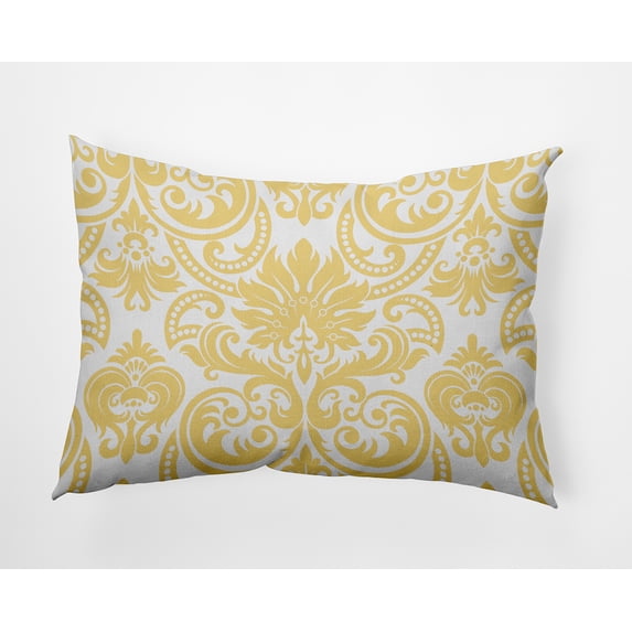 14" x 20" Simply Daisy Alexys Indoor/Outdoor Polyester Throw Pillow, Yellow