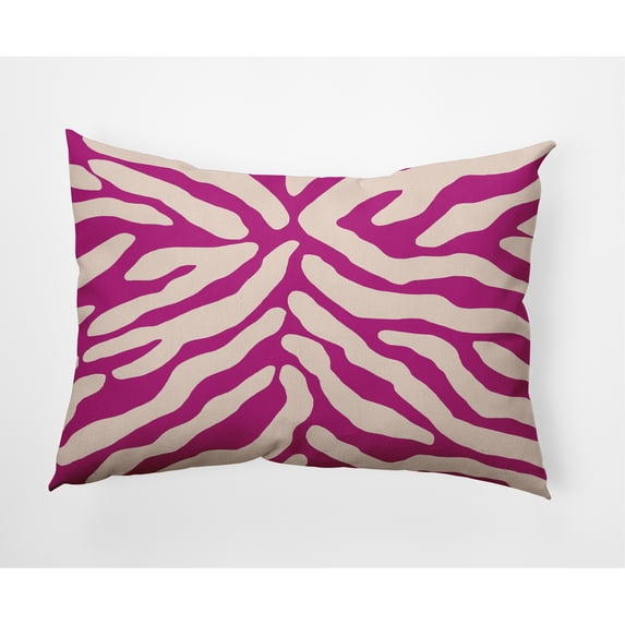 14" x 20" Simply Daisy Animal Stripe Decorative Lumbar Throw Pillow