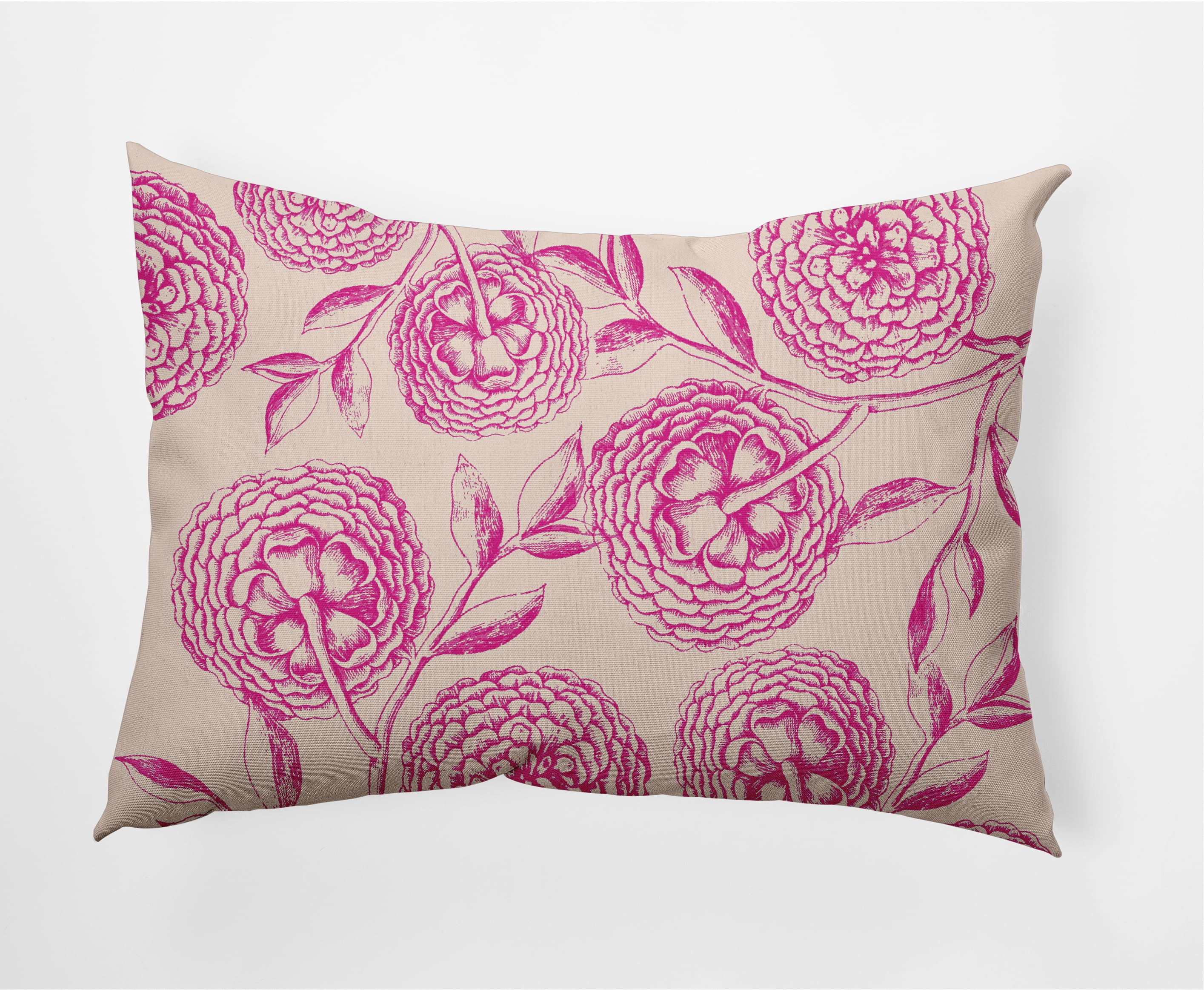 14" x 20" Simply Daisy Antique Flowers Decorative Lumbar Throw Pillow