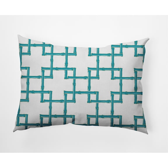 14" x 20" Simply Daisy Bamboo Decorative Lumbar Throw Pillow