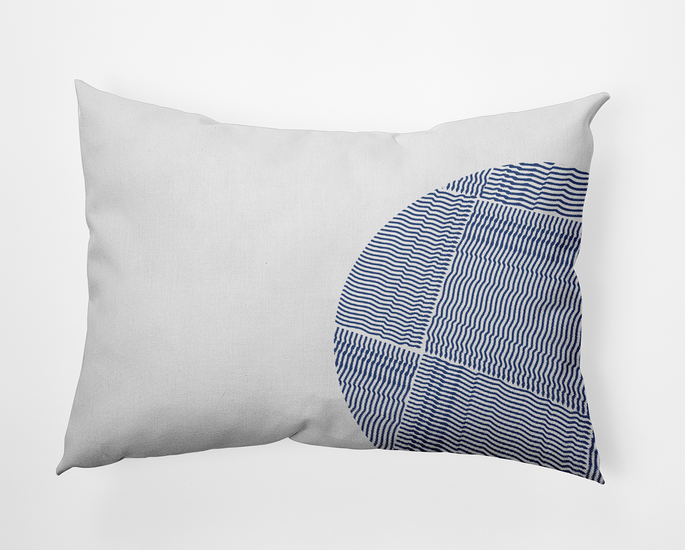 14" x 20" Simply Daisy Big Circle Indoor/Outdoor Pillow, Nautical Navy Qty 1