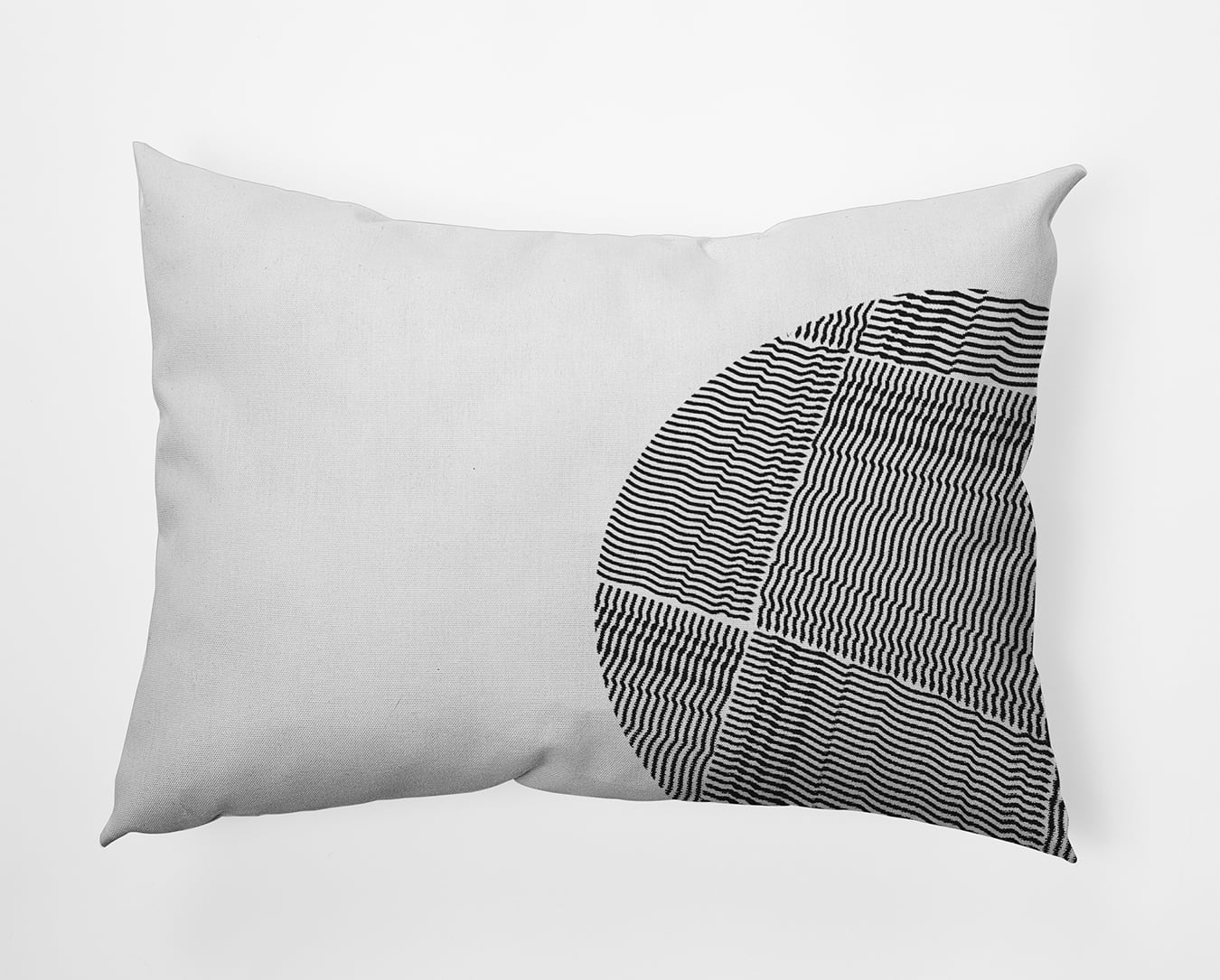 14" x 20" Simply Daisy Big Circle Indoor/Outdoor Pillow, Raven Black Qty 1