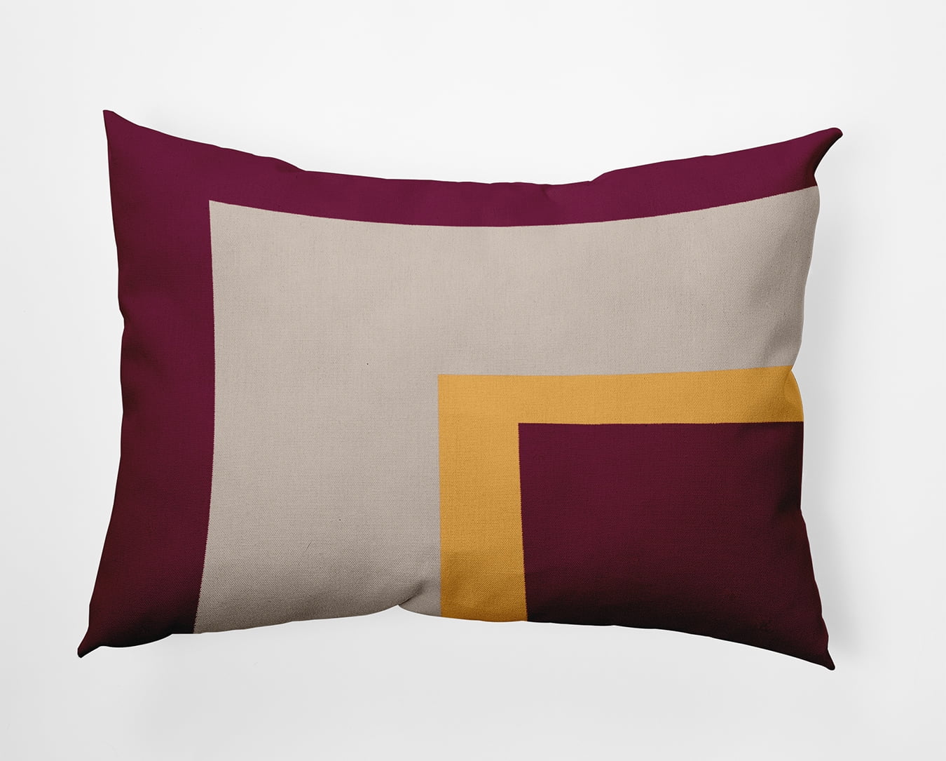14" x 20" Simply Daisy Bold Blocks Indoor/Outdoor Pillow, Maroon Red Qty 1