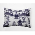 thumbnail image 1 of 14" x 20" Simply Daisy China Old Indoor/Outdoor Polyester Throw Pillow, Spring Navy, 1 of 3