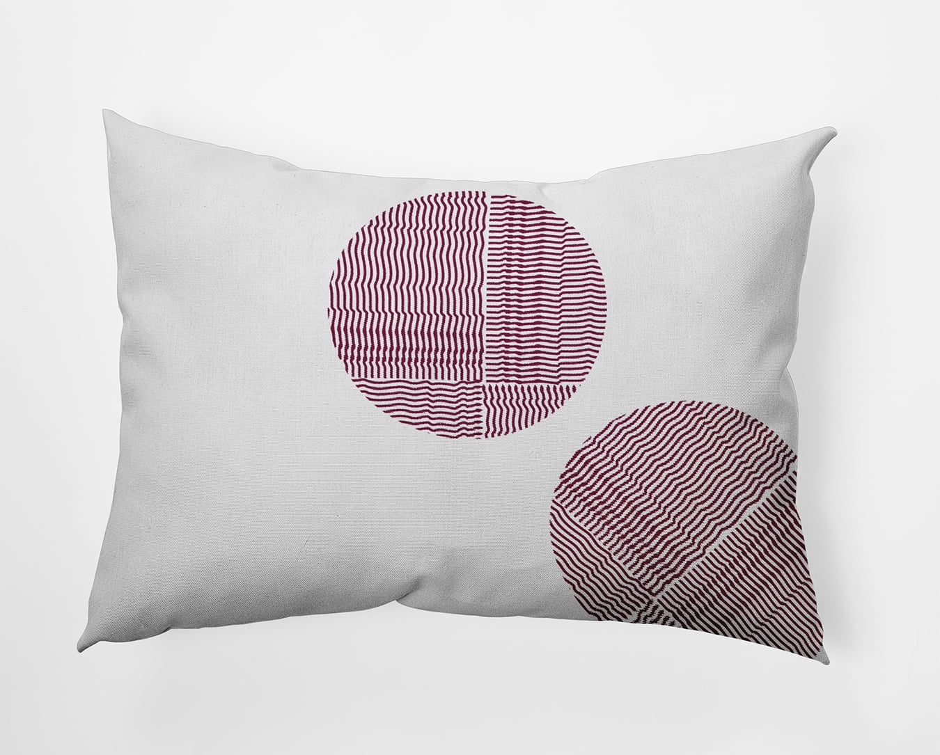14" x 20" Simply Daisy Circles Indoor/Outdoor Pillow, Maroon Red Qty 1