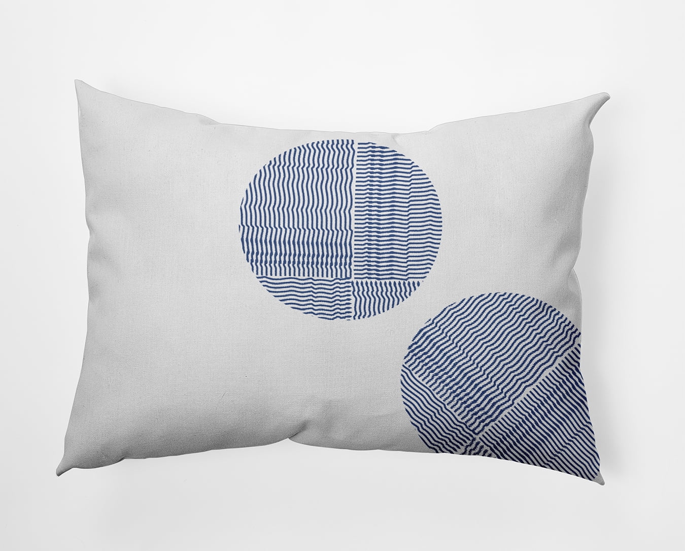 14" x 20" Simply Daisy Circles Indoor/Outdoor Pillow, Nautical Navy Qty 1