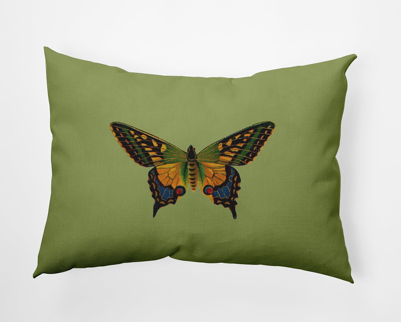 14" x 20" Simply Daisy Colorful Swallowtail Indoor/Outdoor Pillow, Apple Green Qty 1