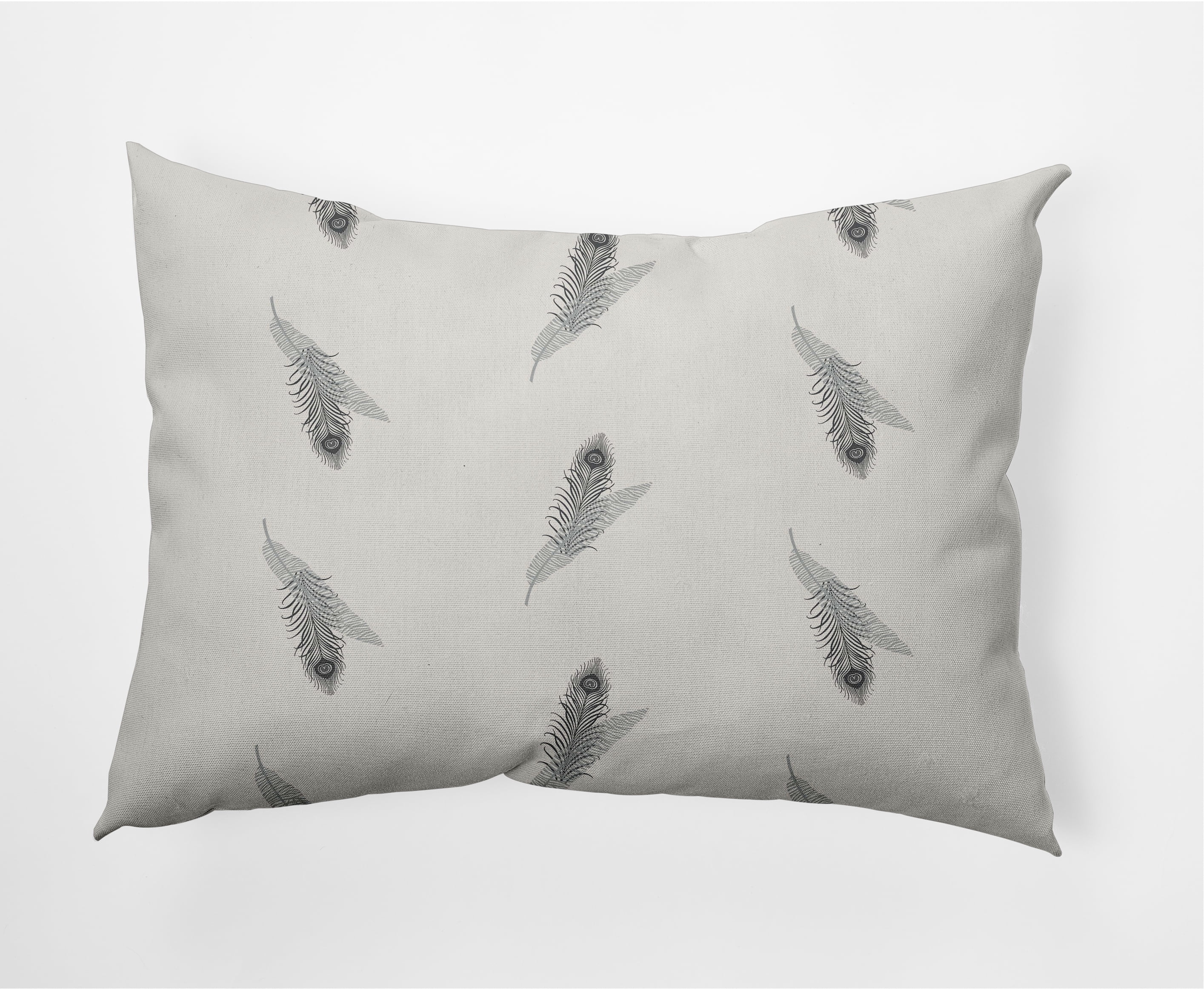 14" x 20" Simply Daisy Feather Stripe Decorative Lumbar Throw Pillow
