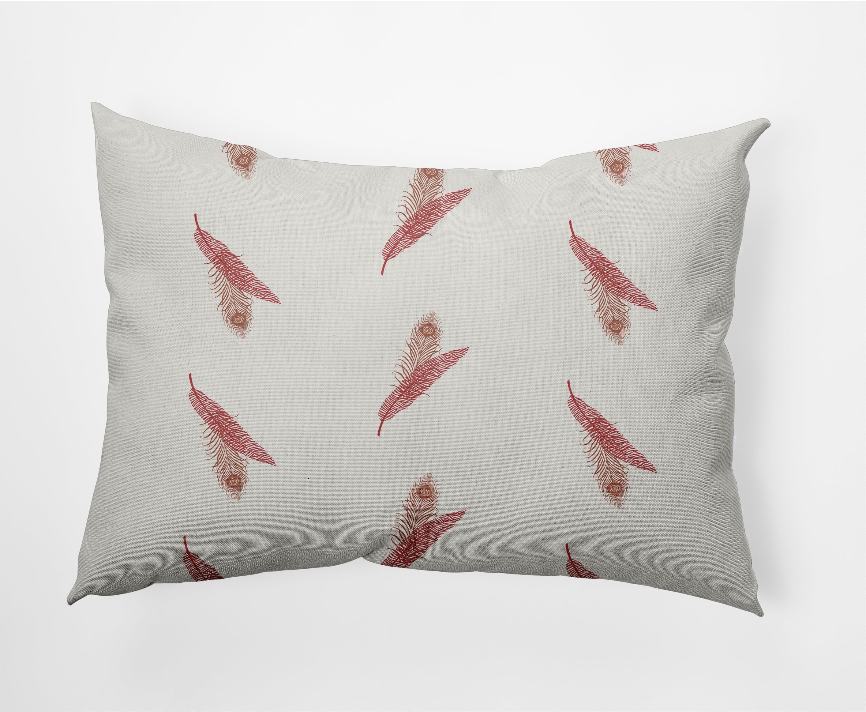14" x 20" Simply Daisy Feather Stripe Decorative Lumbar Throw Pillow