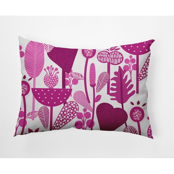 14" x 20" Simply Daisy Flower Forest Decorative Lumbar Throw Pillow