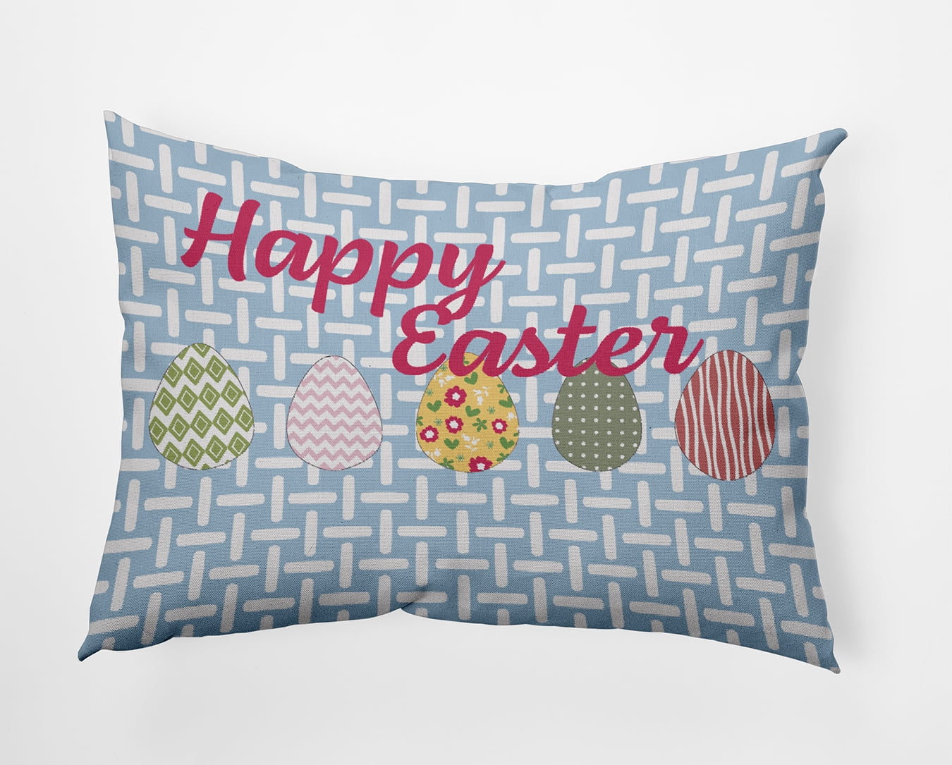 14" x 20" Simply Daisy Happy Easter Indoor/Outdoor Pillow, Lighter than Air Blue Qty 1