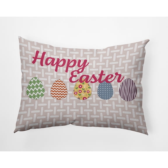 14" x 20" Simply Daisy Happy Easter Indoor/Outdoor Pillow, Shell Pink Qty 1