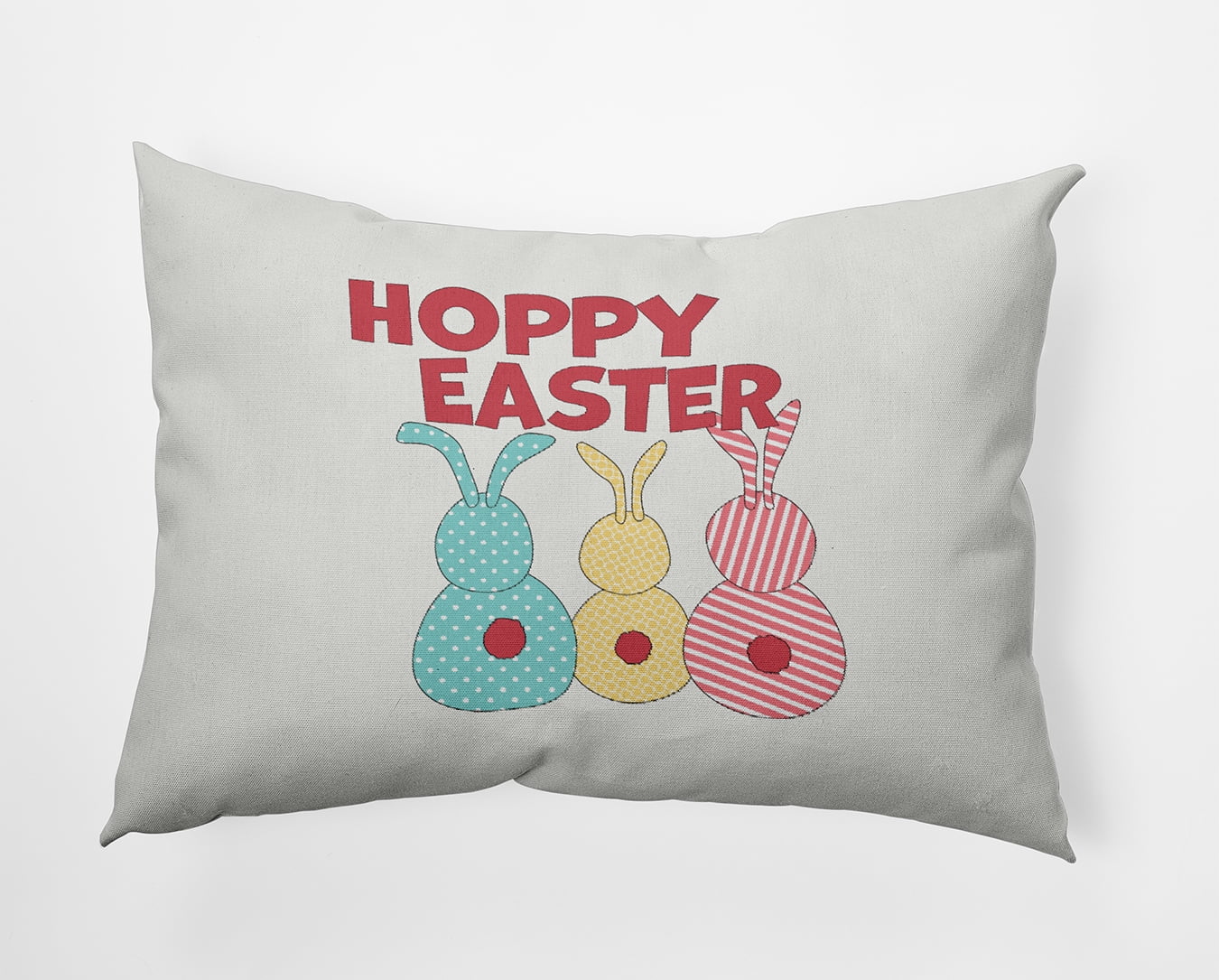 14" x 20" Simply Daisy Hoppy Easter Indoor/Outdoor Pillow, White Qty 1