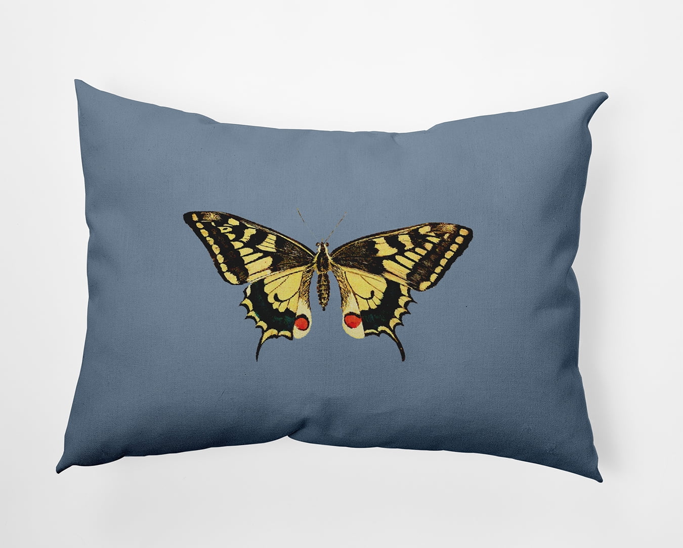 14" x 20" Simply Daisy Rare Swallowtail Indoor/Outdoor Pillow, Dusty Smoke Blue Qty 1