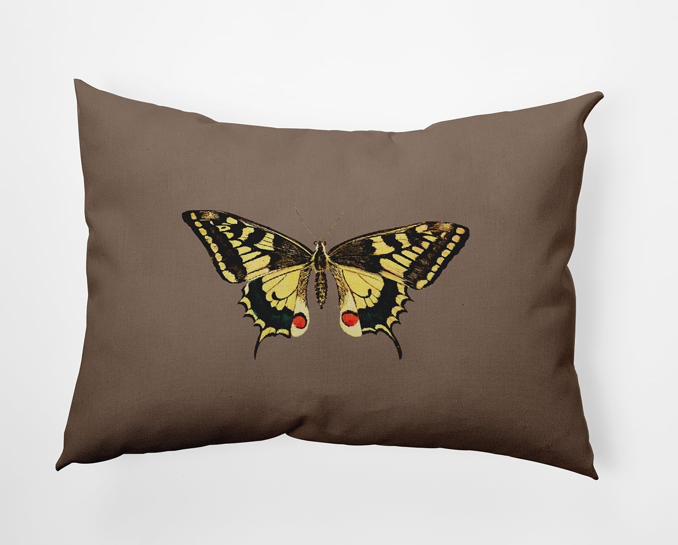 14" x 20" Simply Daisy Rare Swallowtail Indoor/Outdoor Pillow, Ginger Snap Brown Qty 1