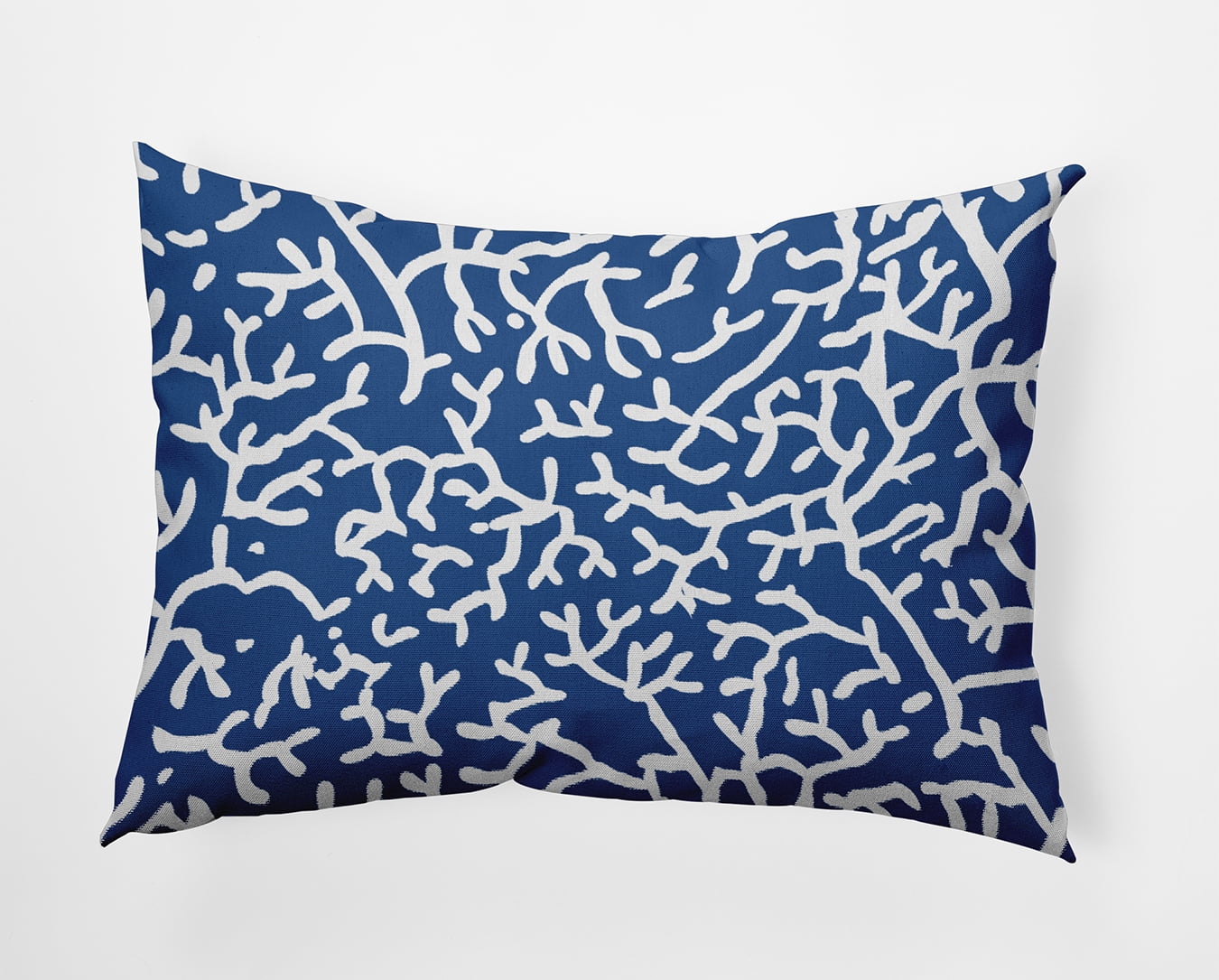 14" x 20" Simply Daisy Seaweed Indoor/Outdoor Pillow, Nautical Navy Qty 1