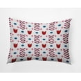 thumbnail image 1 of 14" x 20" Simply Daisy Spring Garden Indoor/Outdoor Pillow, White-Red Qty 1, 1 of 3