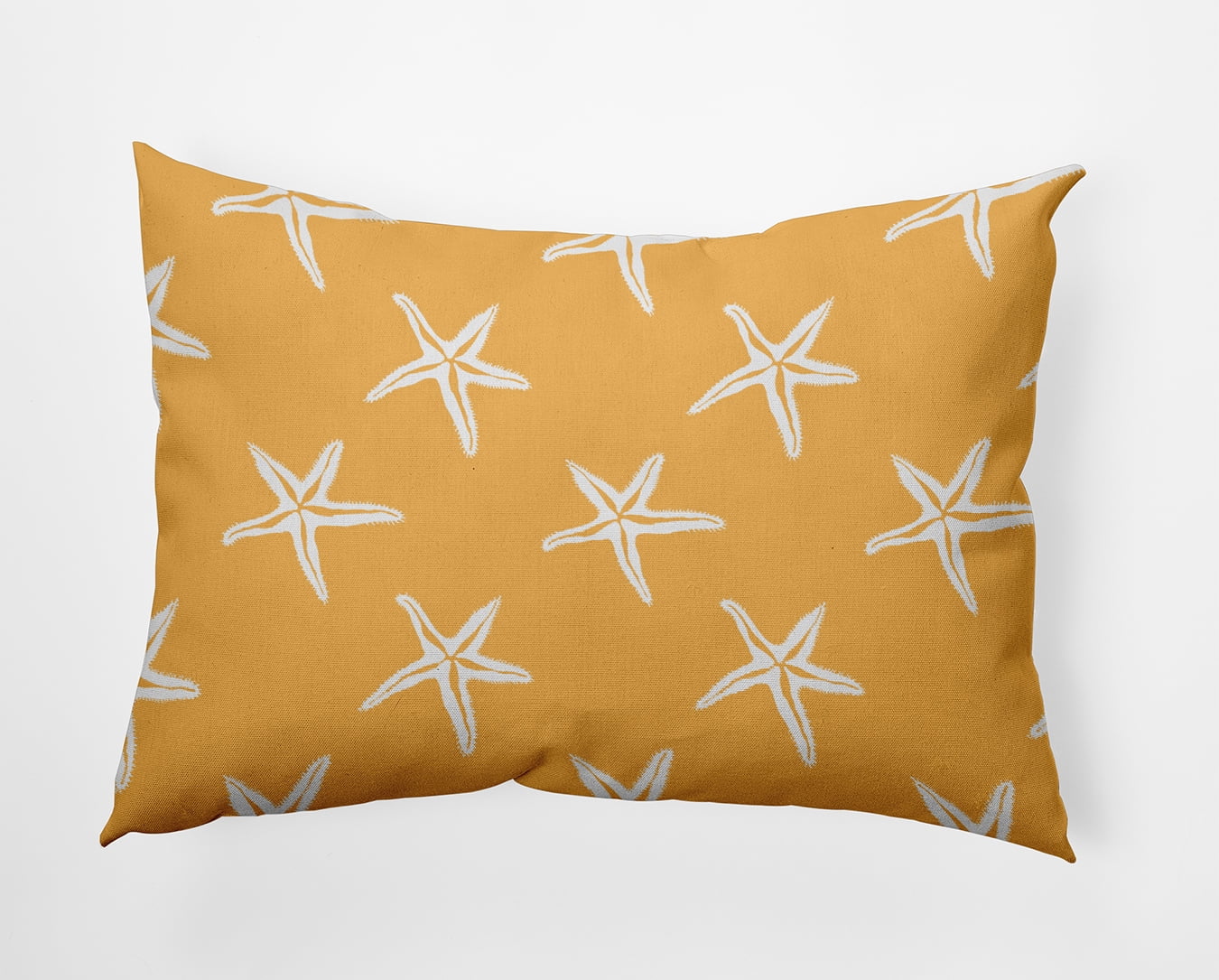 14" x 20" Simply Daisy Starfish Indoor/Outdoor Pillow, Egg Yolk Yellow Qty 1