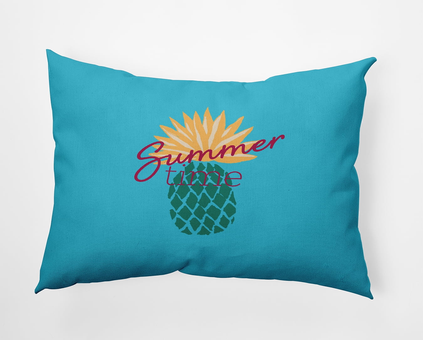 14" x 20" Simply Daisy Summer Time Pineapple Indoor/Outdoor Pillow, Lipstick Pink Qty 1