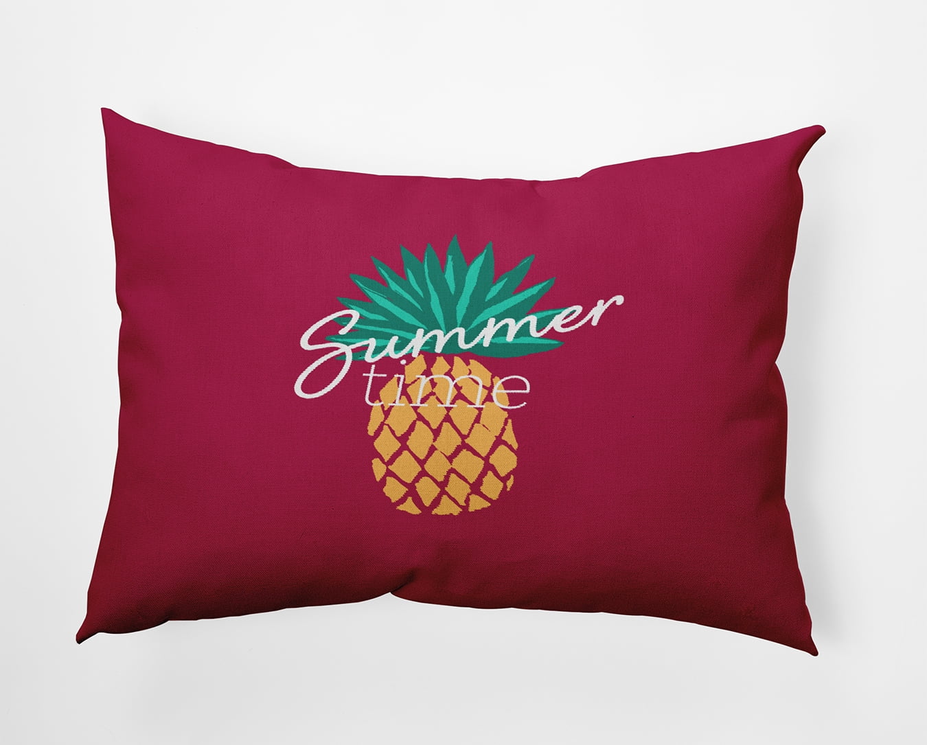 14" x 20" Simply Daisy Summer Time Pineapple Indoor/Outdoor Pillow, Lipstick Pink Qty 1