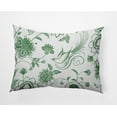 thumbnail image 1 of 14" x 20" Simply Daisy Traditional Bird Floral Indoor/Outdoor Polyester Throw Pillow, Green Qty 1, 1 of 3
