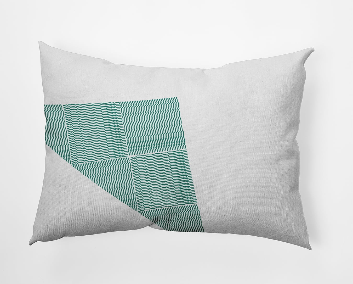14" x 20" Simply Daisy Triangles & Squares Indoor/Outdoor Pillow, Kelly Green Qty 1