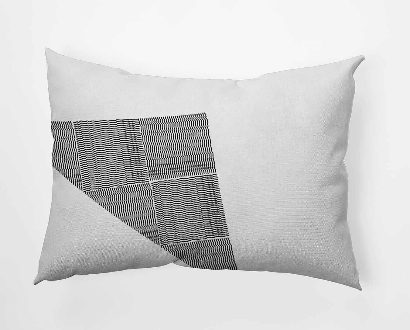 14" x 20" Simply Daisy Triangles & Squares Indoor/Outdoor Pillow, Raven Black Qty 1