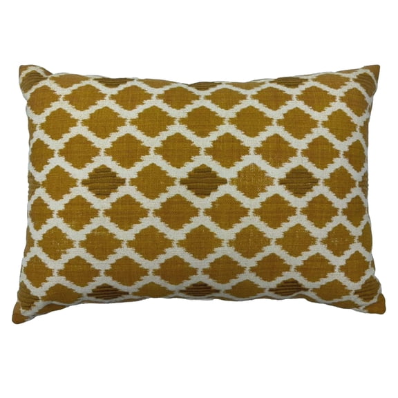 14" x 20" Yellow Trellis Lumbar Pillow by Ashland  - Spring Home Decor
