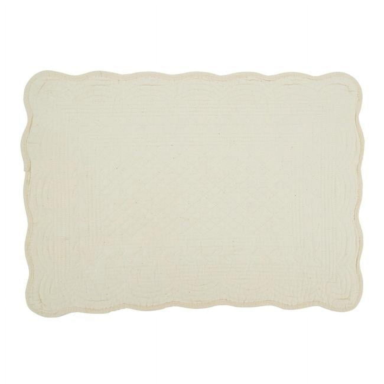 Ivory Quilted Cotton Rectangle Placemats Set of 4