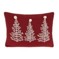 thumbnail image 1 of 14 x 20 in. Holiday Hues Christmas Trees Oblong Poly Filled Throw Pillow, Red, 1 of 1