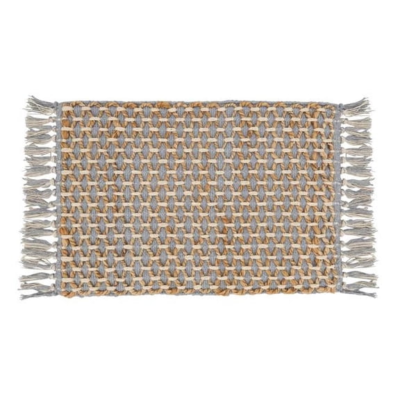 14 x 20 in. Natural Jute Rope Oblong Placemat, Grey - Set of 4