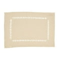 thumbnail image 1 of 14 x 20 in. Organic Charm Jute Hemstitch Oblong Placemat, Ivory - Set of 4, 1 of 1