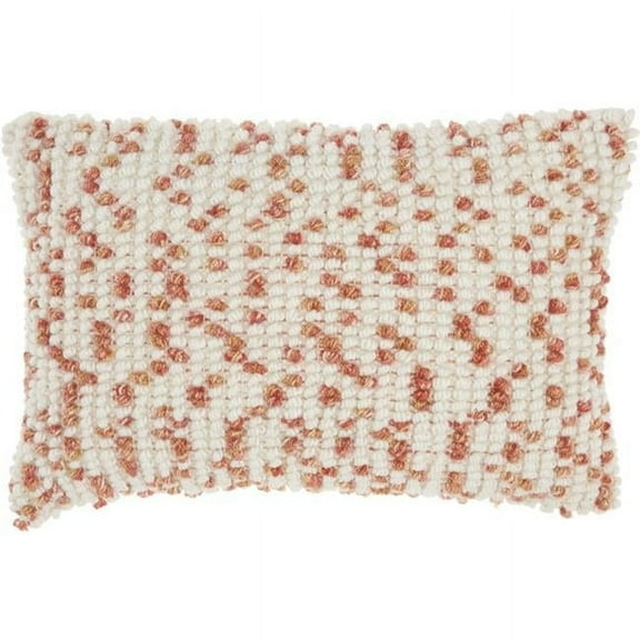 14 x 20 in. Peach Dotted Lumbar Pillow