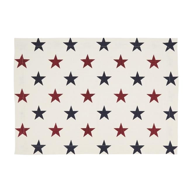 Americana Stars Off-White Cotton Placemats, Set of 4