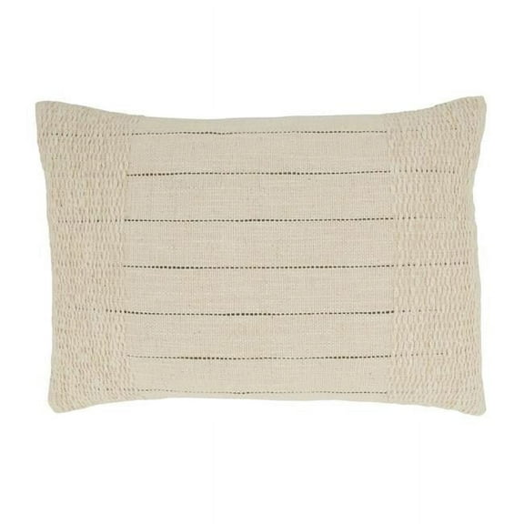 14 x 20 in. Stripe Sophistication Oblong Poly Filled Throw Pillow, Natural