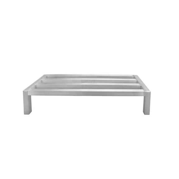 14 x 20 x 8 in. Aluminum Dunnage Rack with Plastic Soles on Legs