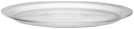 14 x 21 Inch Clear Oval Plastic Tray – Large Disposable Serving Platter for Catering, Parties, Events, Buffets, Weddings, Banquets, Food Display, Lightweight and Durable (2)