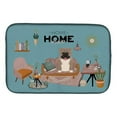 thumbnail image 1 of 14 x 21 in. Grey Brindle English Bulldog Sweet Home Dish Drying Mat, 1 of 1