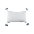thumbnail image 1 of Bree Striped Sky Blue Cotton Accent Pillow, 14" x 22", 1 of 6