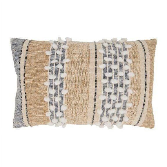 14 x 23 in. Cozy Weave Stripe Oblong Throw Pillow Cover, Multi Color