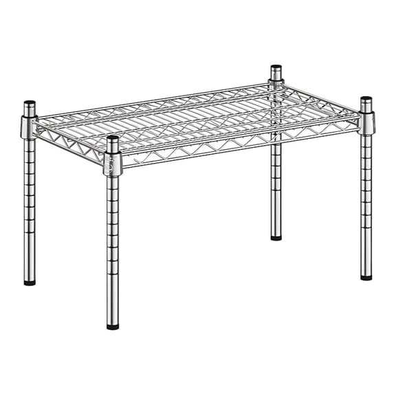 14" x 24" x 14" Wire Storage Shelf, Dunnage Rack, 1 Tier Small Shelf