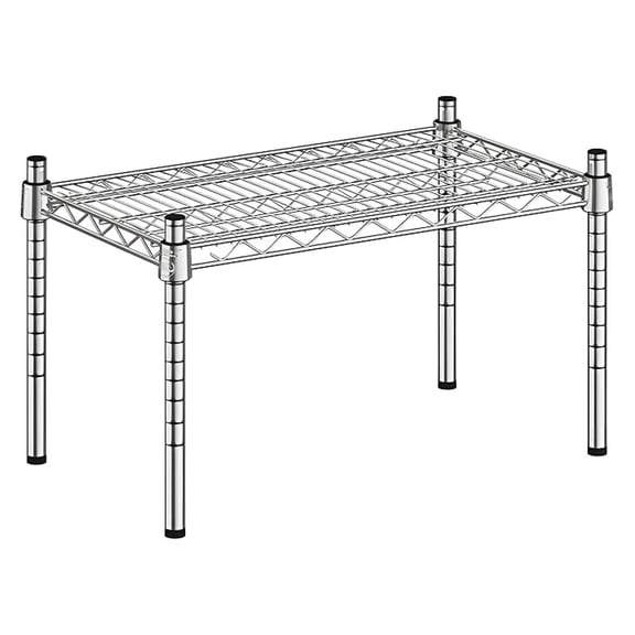 14" x 24" x 14" Wire Storage Shelf, Dunnage Rack, 1 Tier Small Shelf