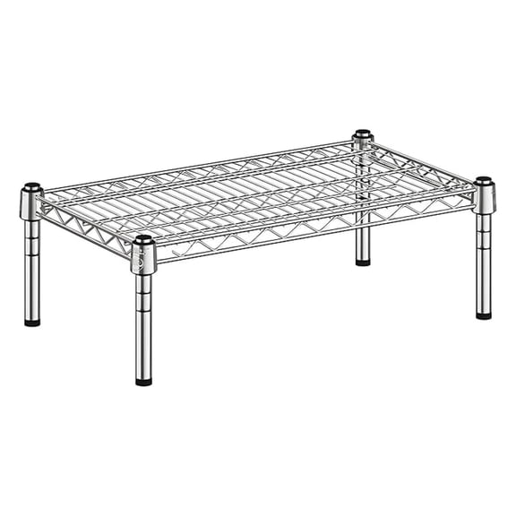 14" x 24" x 8" Wire Storage Shelf, Dunnage Rack, 1 Tier Small Shelf