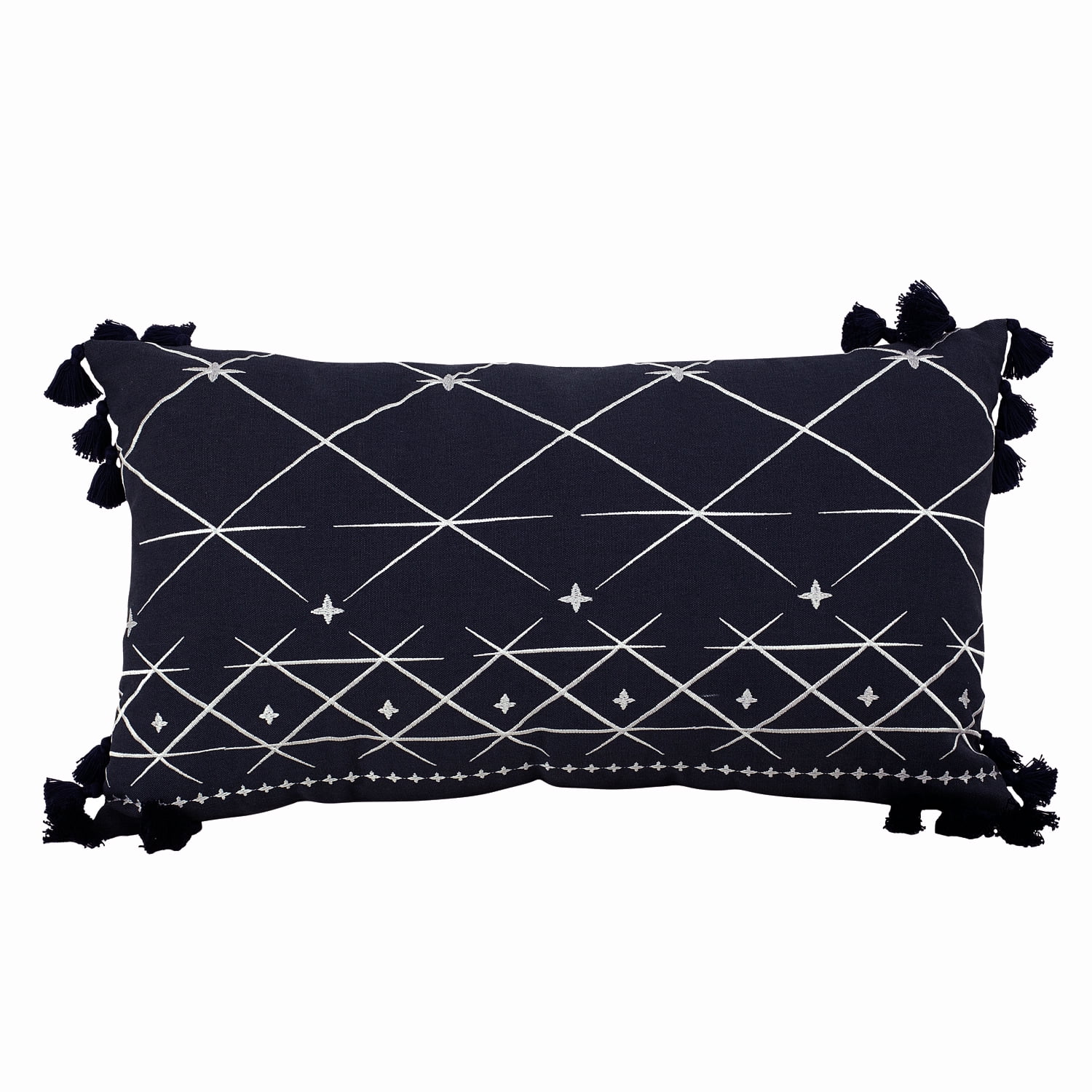 14" x 26" Decorative Pillow Nikki Chu Indigo Collection Embroidered