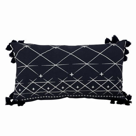 14" x 26" Decorative Pillow Nikki Chu Indigo Collection Embroidered
