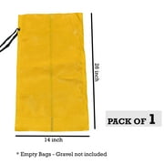 14" x 26" Long-Lasting Sandbags - Yellow Color - Lasts 1-2 Yrs - Monofilament (1 Bag)