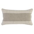 thumbnail image 1 of 14  x 26 Lumbar Accent Throw Pillow Yarn Dyed Woven Striped Design Beige - Saltoro Sherpi, 1 of 5