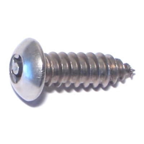 #14 x 3/4" 18-8 Stainless Security Button Sheet Metal Screws SMSBSS-090 (10 pcs.)