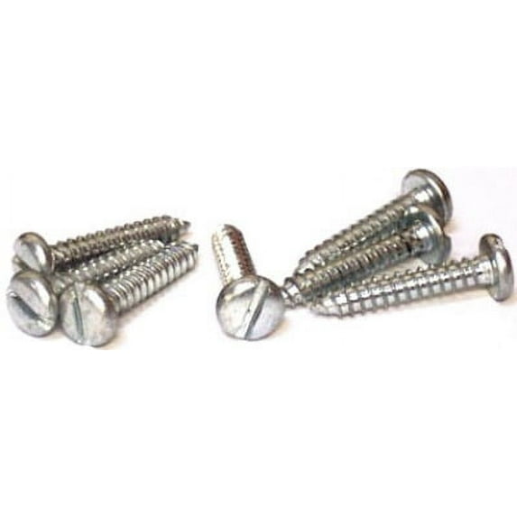 #14 x 3/4" Type AB Self-Tapping Screws / Slotted / Pan Head / Steel / Zinc - 3000 Piece Carton